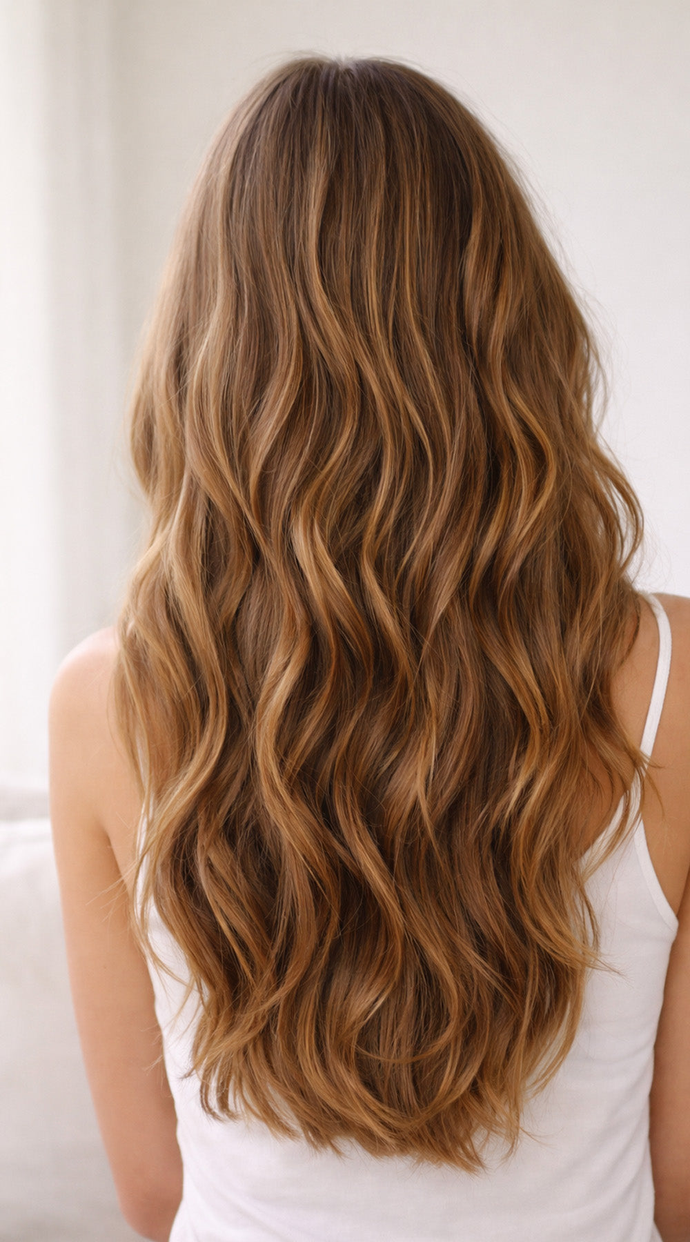 cabello suave y sin encrespamiento después de una rutina capilar nutritiva