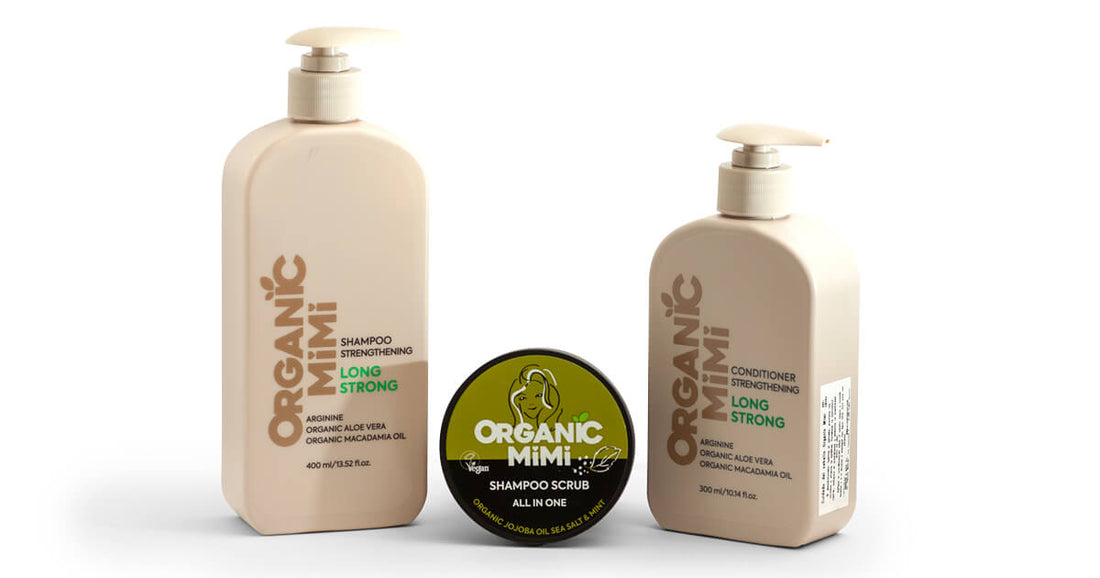 Ritual Capilar Cabello Graso Nativva — champú exfoliante, champú fortalecedor y acondicionador para regular el sebo