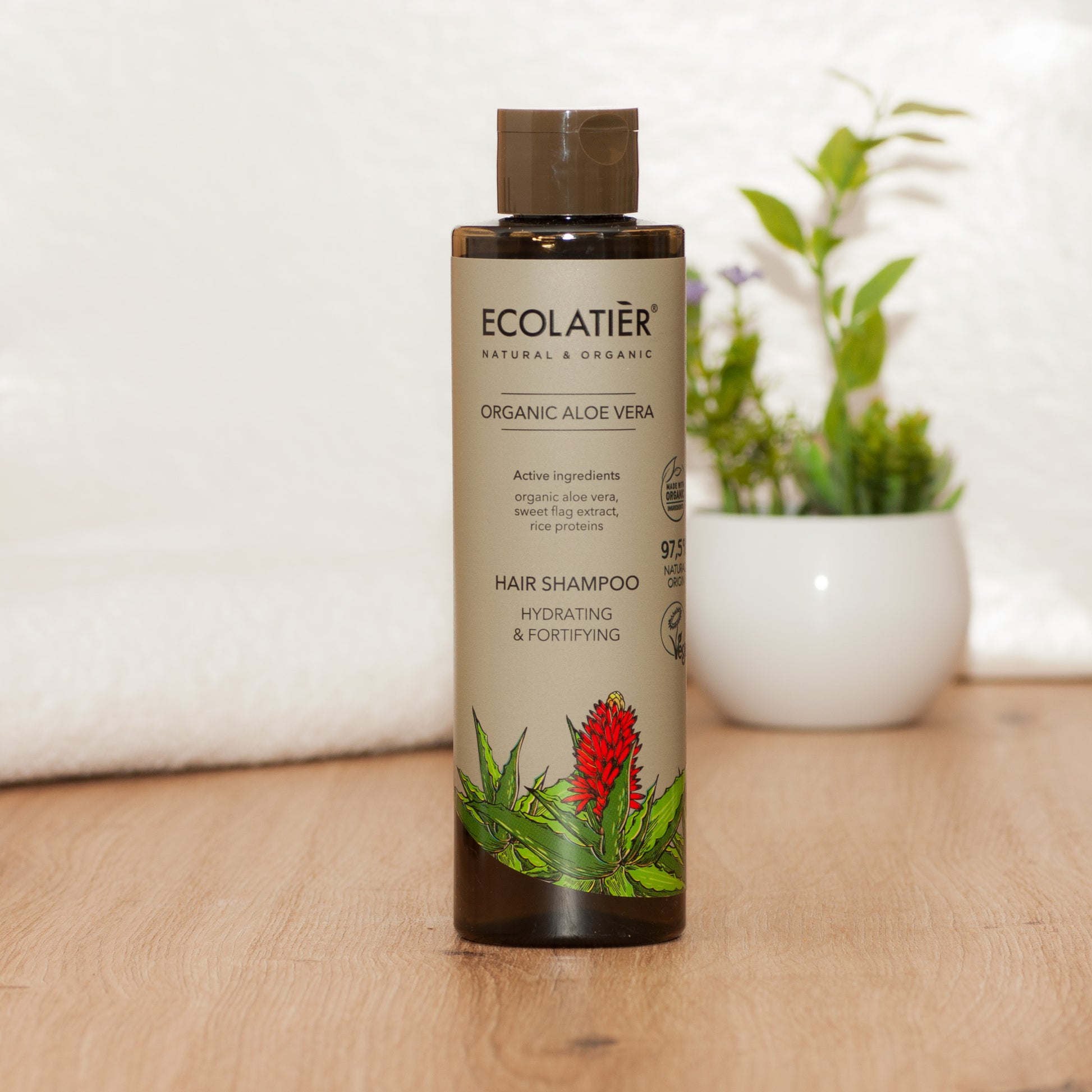 Champú Hidratante y Fortificante Aloe Vera Ecológico 250ml - ECOLATIER