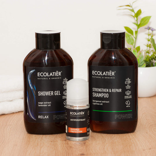 Ritual cuidado Completo para Él — ducha, cabello y protección en 3 pasos