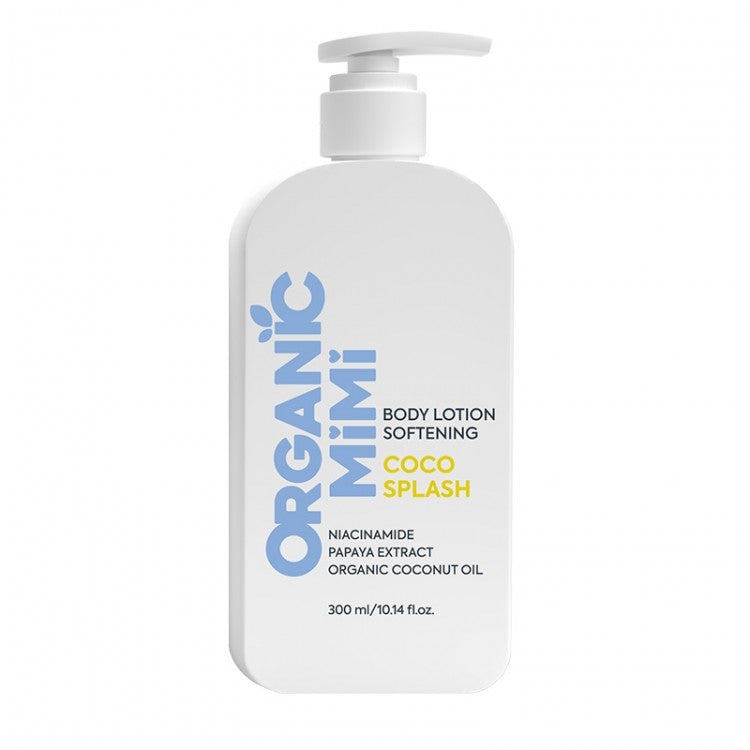 Loción corporal suavizante coco y papaya de Organic Mimi – 300ml