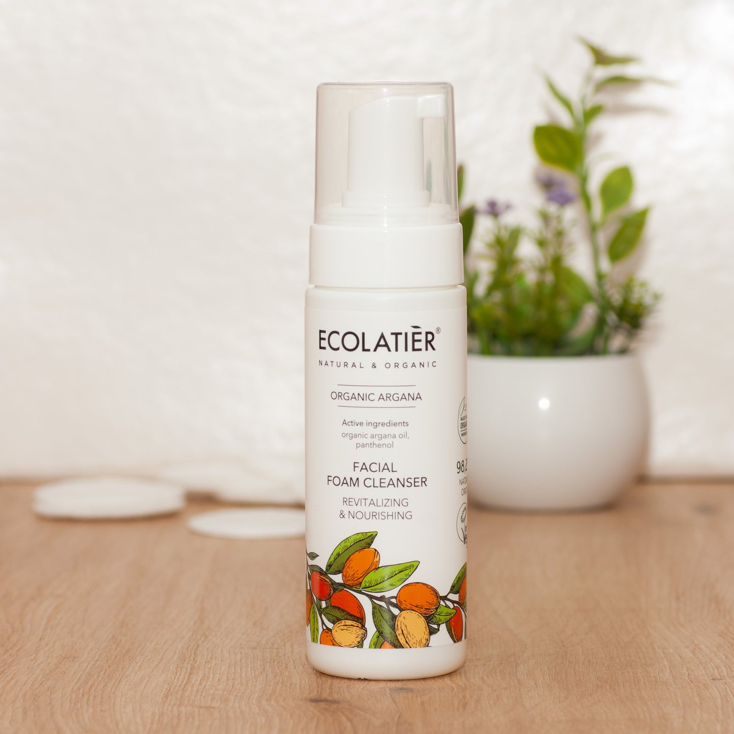 Espuma limpiadora facial con argán ecológico ECOLATIER