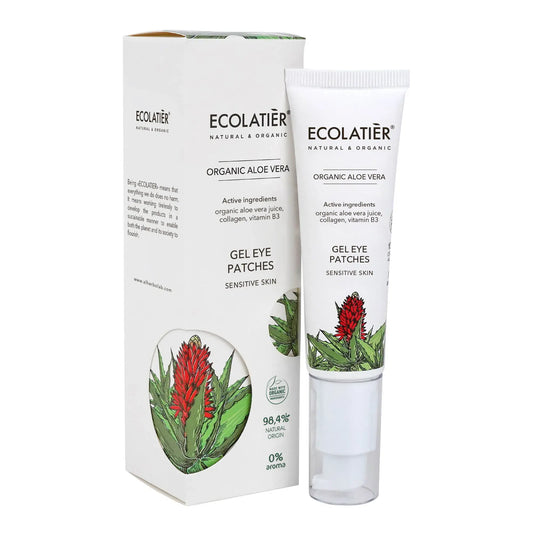 Gel contorno de ojos aloe vera ecológico Ecolatier textura ligera hidratante