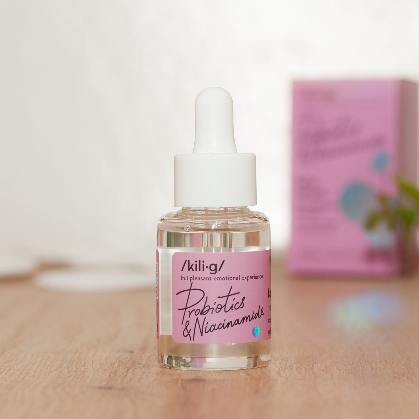 Sérum facial KILIG con niacinamida y probióticos